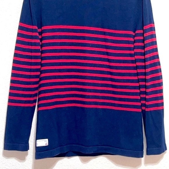 Race Marine Woman Blue and Red Stripes Sweater Size L - Picture 3 of 14